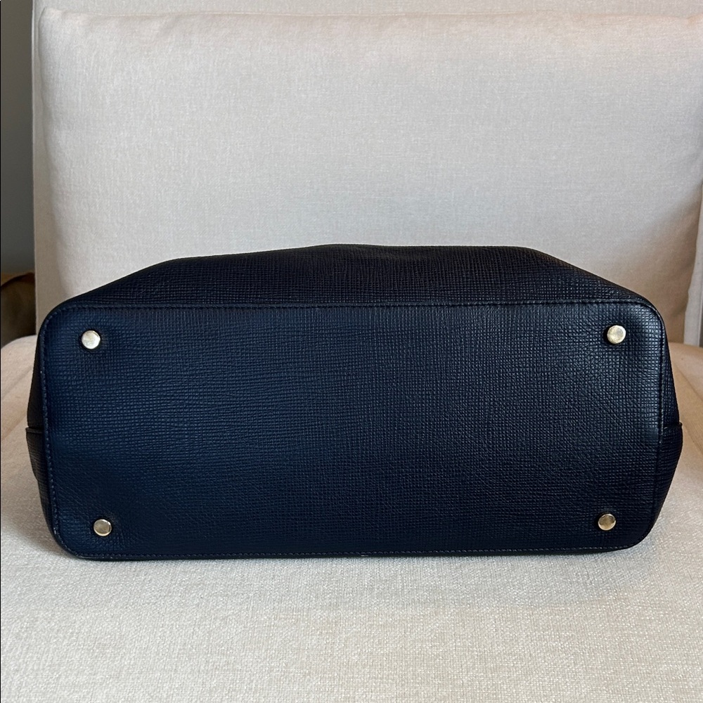 🔥 Smythson Panama cross-grain leather business shoulder bag - navy - Picture 12 of 12